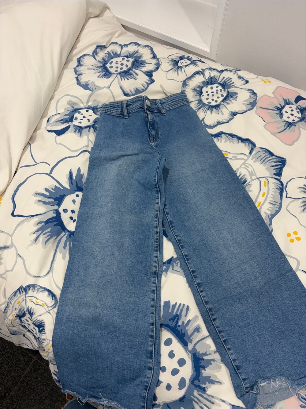 Zara Light Blue Wide Leg Kids Jeans